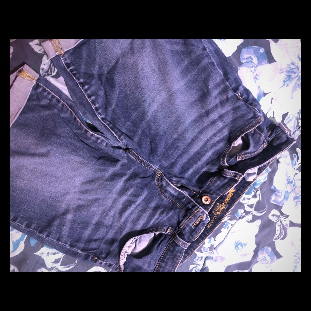 Blue denim jean shorts